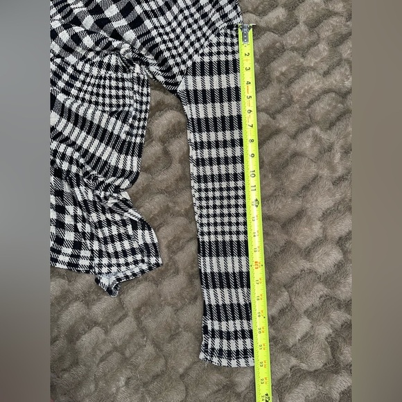 Zara Dress Womens Size Medium Tan & Black Academia Plaid Peplum Babydoll - Picture 6 of 8